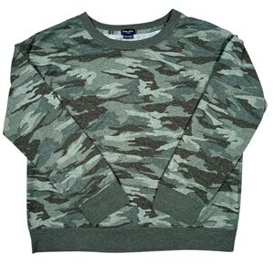 Splendid Camo Print Lightweight Sweatshirt Women’s Size XL